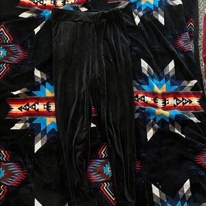 Black Velvet Track Pants